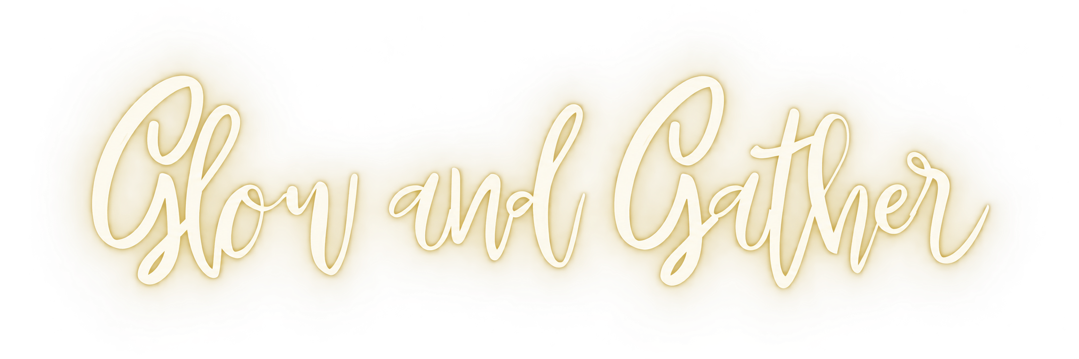 Glow & Gather glowing wordmark